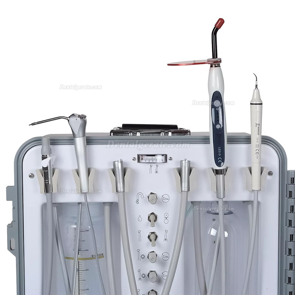 Dynamic&reg; DU893 Mobile Dentaleinheit Mit Luftverdichter + Aush&auml;rtung Licht + Scaler